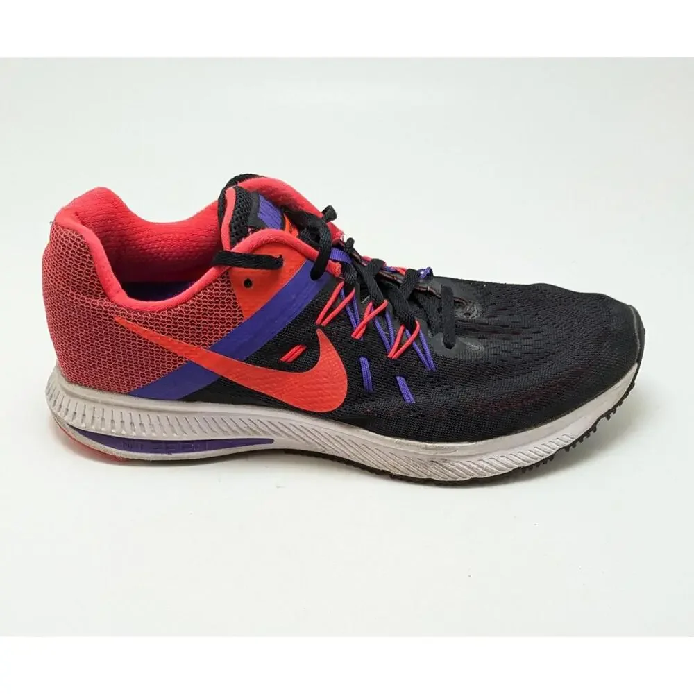 Womens Nike Zoom Winflo 2 Black Red Athletic‎ Running Shoes 807279-006 Size 9.5